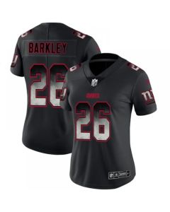 Women's New York Giants #26 Saquon Barkley Black 2019 Smoke Fashion Limited Stitched NFL Jersey(Run Small)