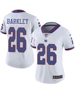 Women's New York Giants #26 Saquon Barkley White Color Rush Limited Stitched NFL Jersey