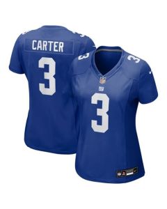 Women's New York Giants #3 Abdul Carter Royal First Round Pick Game Jersey (Royal)