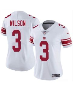Women's New York Giants #3 Russell Wilson White 2025 Vapor Stitched Jersey(Run Small) (White)