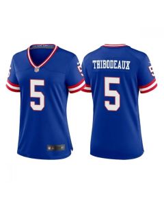 Women's New York Giants #5 Kayvon Thibodeaux Royal Classic Retired Player Stitched Jersey(Run Small)