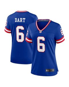 Women's New York Giants #6 Jaxson Dart Royal Alternate 2 Classic Game Jersey (Royal)