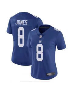 Women's New York Giants #8 Daniel Jones Blue Vapor Untouchable Limited Stitched NFL Jersey(Run Small)