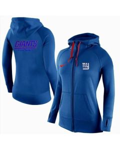 Women's New York Giants Full-Zip Performance Hoodie Blue