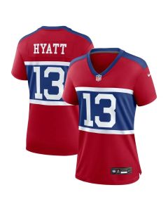 Women's New York Giants Jalin Hyatt Century Red Alternate Player Game Jersey (Red)