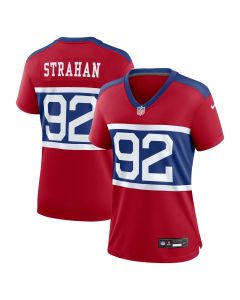 Women's New York Giants Michael Strahan Century Red Alternate Retired Player Game Jersey (Red)
