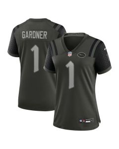Women's New York Jets #1 Ahmad Sauce Gardner Black Rivalries Collection Game Jersey