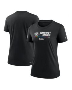 Women's New York Jets 2022 Black Crucial Catch Performance T-Shirt(Run Small)