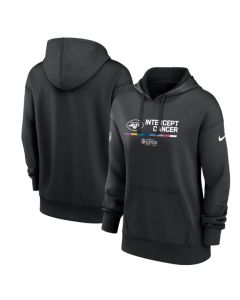 Women's New York Jets 2022 Black NFL Crucial Catch Therma Performance Pullover Hoodie(Run Small)