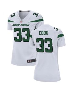Women's New York Jets #33 Dalvin Cook White Stitched Football Jersey(Run Small) (White)