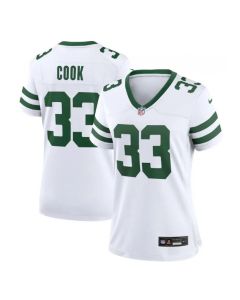 Women's New York Jets #33 Dalvin Cook White Stitched Football Jersey(Run Small)