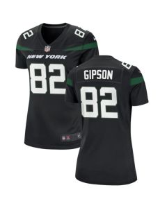 Women's New York Jets #82 Xavier Gipson Black Stitched Football Jersey(Run Small)