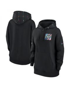 Women's New York Jets Black 2023 Crucial Catch Club Pullover Hoodie(Run Small)