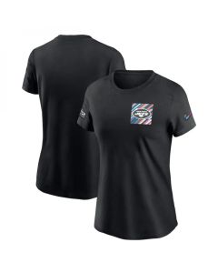 Women's New York Jets Black 2023 Crucial Catch Sideline Tri-Blend T-Shirt(Run Small)