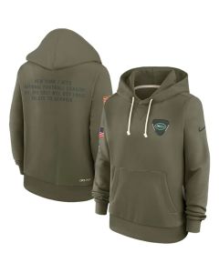 Women's New York Jets Olive 2025 Salute to Service Sideline Standard Issue Dri-FIT Hoodie(Run Small) (Olive)