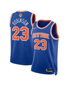 Women's New York Knicks #23 Mitchell Robinson Blue 2026 NBA Finals Patch Swingman Icon Edition Jersey
