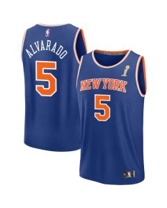 Women's New York Knicks #5 Jose Alvarado Blue 2026 NBA Finals Champions Fast Break Icon Edition Jersey