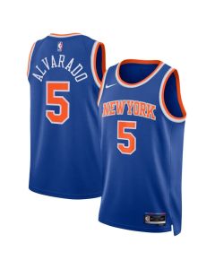 Women's New York Knicks #5 Jose Alvarado Blue Stitched Basketball Jersey