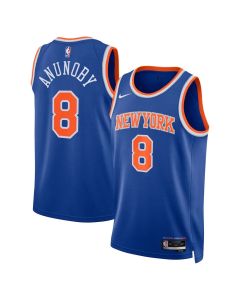 Women's New York Knicks #8 OG Anunoby Nike Blue Swingman Icon Edition Jersey (Blue)