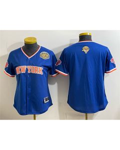 Women's New York Knicks Blue 2026 Finals & Eastern Conference Champions Patch Jersey (Blue)