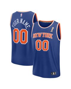 Women's New York Knicks Blue 2026 NBA Finals Champions Fast Break Icon Edition Custom Jersey (Blue)