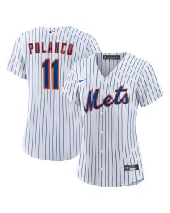 Women's New York Mets #11 Jorge Polanco White Home Replica Jersey