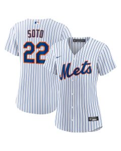 Women's New York Mets #22 Juan Soto White Home Replica Player Jersey (White)