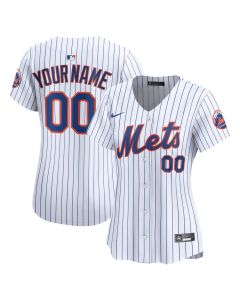 Women's New York Mets White Home Limited Custom Jersey