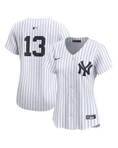 Women's New York Yankees #13 Jazz Chisholm Jr. White Home Limited Player Jersey