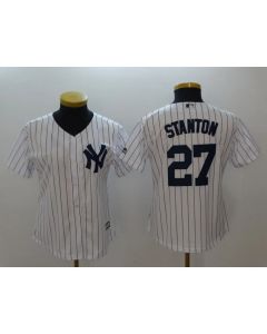 Women's New York Yankees #27 Giancarlo Stanton White Cool Base Stitched MLB Jersey