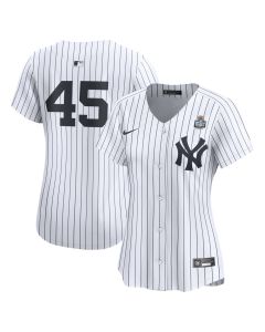 Women's New York Yankees #45 Gerrit Cole White 2024 World Series Limited Player Jersey (White)