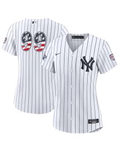 Women's New York Yankees #99 Aaron Judge Nike White 2026 All-Star Edition Stars & Stripes Stadium Jersey (White)