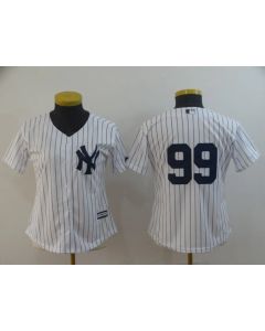 Women's New York Yankees #99 Aaron Judge White 2019 Cool Base Stitched MLB Jersey(Run Small)