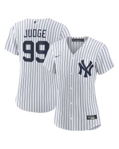 Women's New York Yankees #99 Aaron Judge White Home Replica Player Jersey (Home)