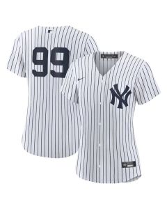 Women's New York Yankees #99 Aaron Judge White Home Replica Player Jersey (White)