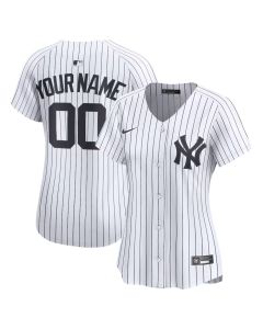 Women's New York Yankees Nike White Home Limited Custom Jersey (White)