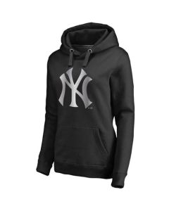 Women's New York Yankees Platinum Collection Pullover Hoodie Black