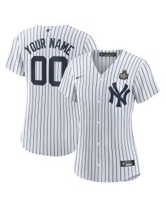 Women's New York Yankees White 2024 World Series Home Replica Custom Jersey