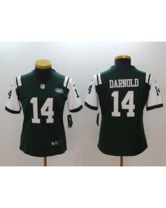 Women's NFL New York Jets #14 Sam Darnold Green 2018 Draft First Round Vapor Untouchable Limited Stitched Jersey
