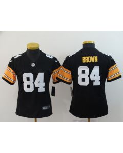 Women's NFL Pittsburgh Steelers #84 Antonio Brown Black Vapor Untouchable Limited Stitched Jersey