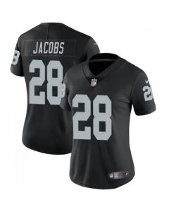 Women's Oakland Raiders #28 Josh Jacobs Black Vapor Untouchable Limited Stitched NFL Jersey(Run Small)