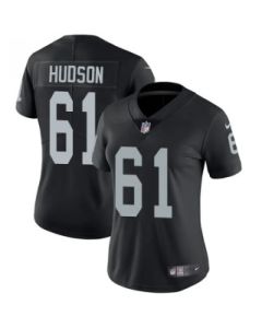 Women's Oakland Raiders #61 Rodney Hudson Black Vapor Untouchable Limited Stitched NFL Jersey(Run Small)