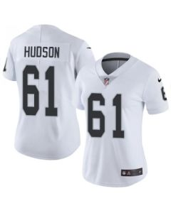 Women's Oakland Raiders #61 Rodney Hudson White Vapor Untouchable Limited Stitched NFL Jersey(Run Small)