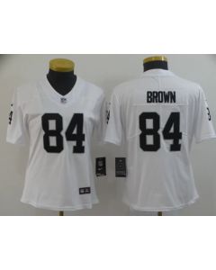 Women's Oakland Raiders #84 Antonio Brown White Vapor Untouchable Limited Stitched NFL Jersey(Run Small)
