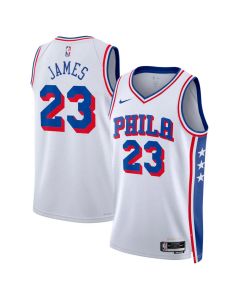 Women's Philadelphia 76ers #23 LeBron James Nike White Swingman Association Edition Jersey (White)