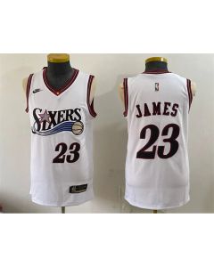 Women's Philadelphia 76ers #23 LeBron James White 2026 Classic Edition Jersey