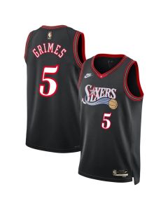Women's Philadelphia 76ers #5 Quentin Grimes Black Classic Edition Jersey