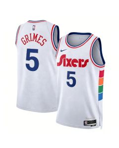 Women's Philadelphia 76ers #5 Quentin Grimes Nike White 2024/25 Swingman City Edition Jersey (White)