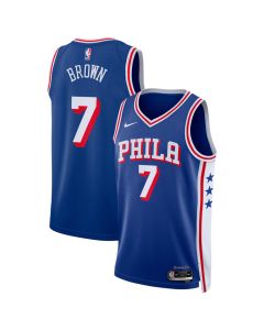 Women's Philadelphia 76ers #7 Jaylen Brown Royal Swingman Icon Edition Jersey