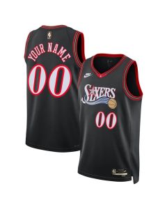 Women's Philadelphia 76ers Nike Black Classic Edition Custom Jersey (Black)